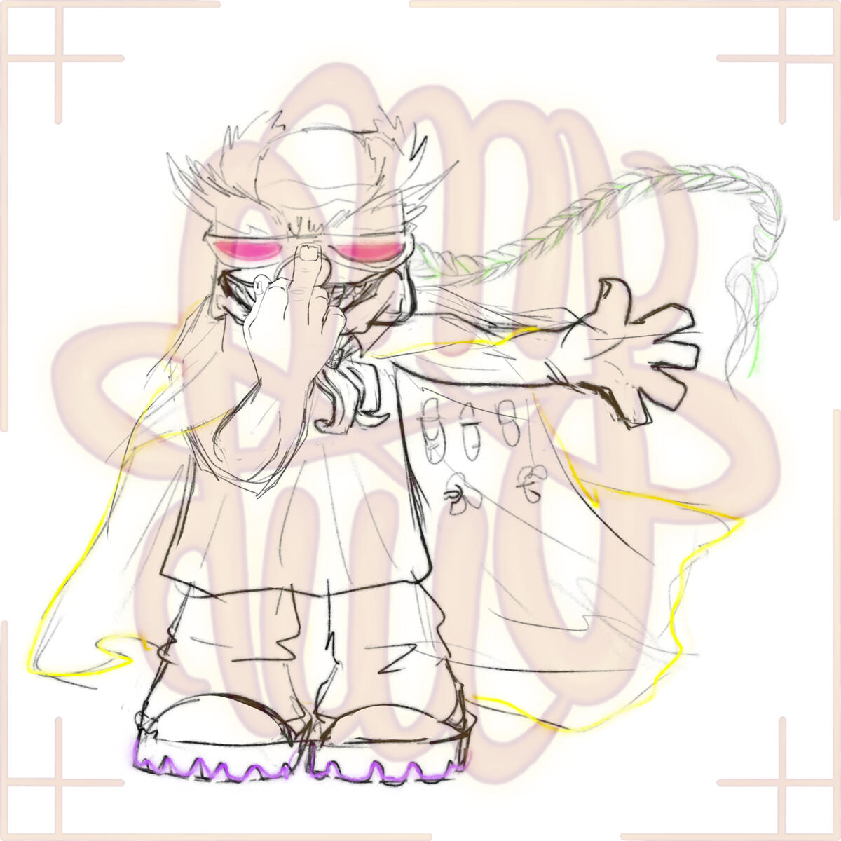 char design, sketch, human, full body