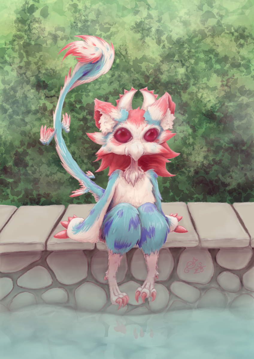 anthro, full body, full render, semi realism, painterly