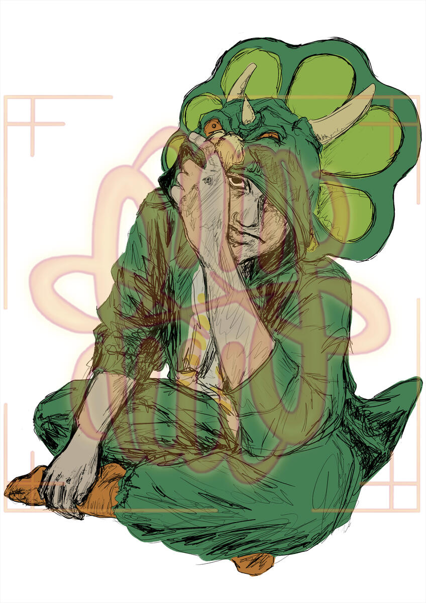 redraw, human, full body, flat colors, hatching