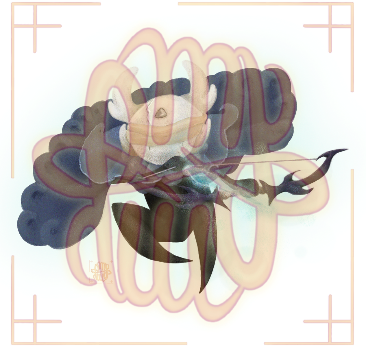 Art Fight, creature, Hollow Knight, full body, full render, object, bow