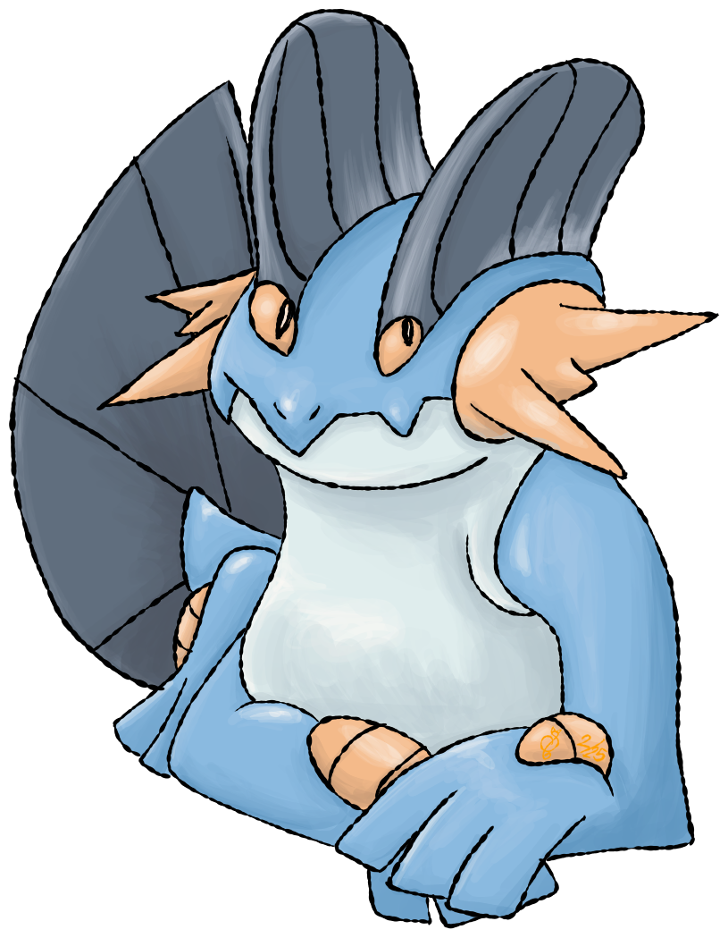 Pokémon, full body, simple shading, sticker