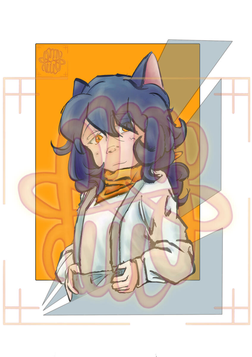 Art Fight, anthro, half body, simple shading