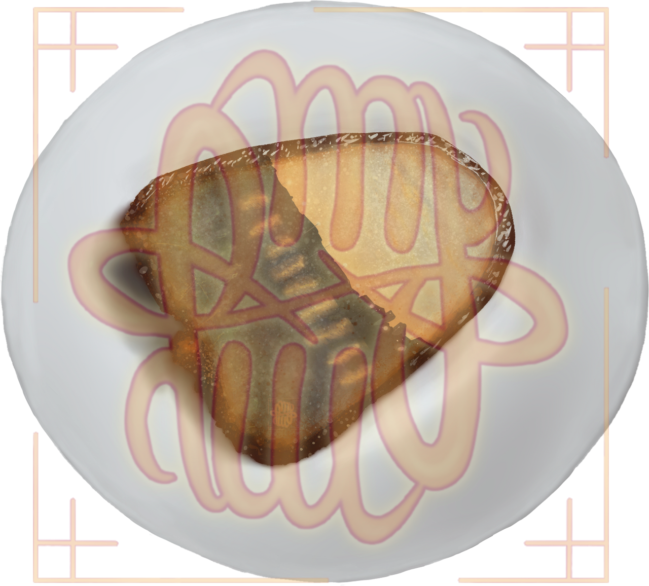 object, food, cake, plate, full render, hyperrealism