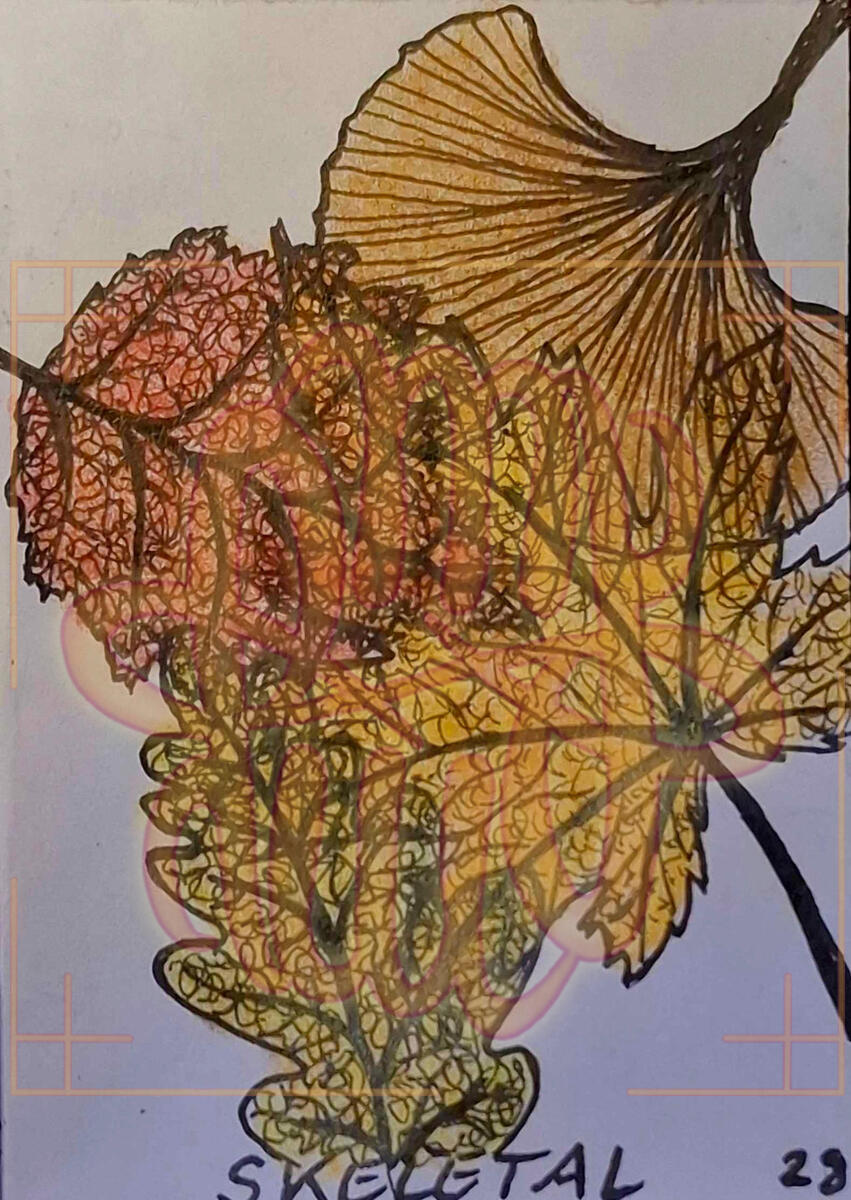 Inktober, traditional, object, leaf, minimal shading