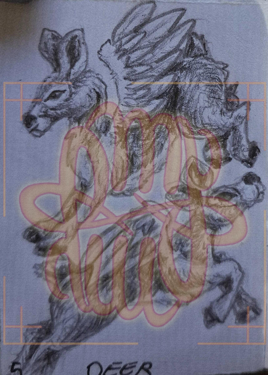 Inktober, deer, animal, traditional, full body, full shading, 1+ characters