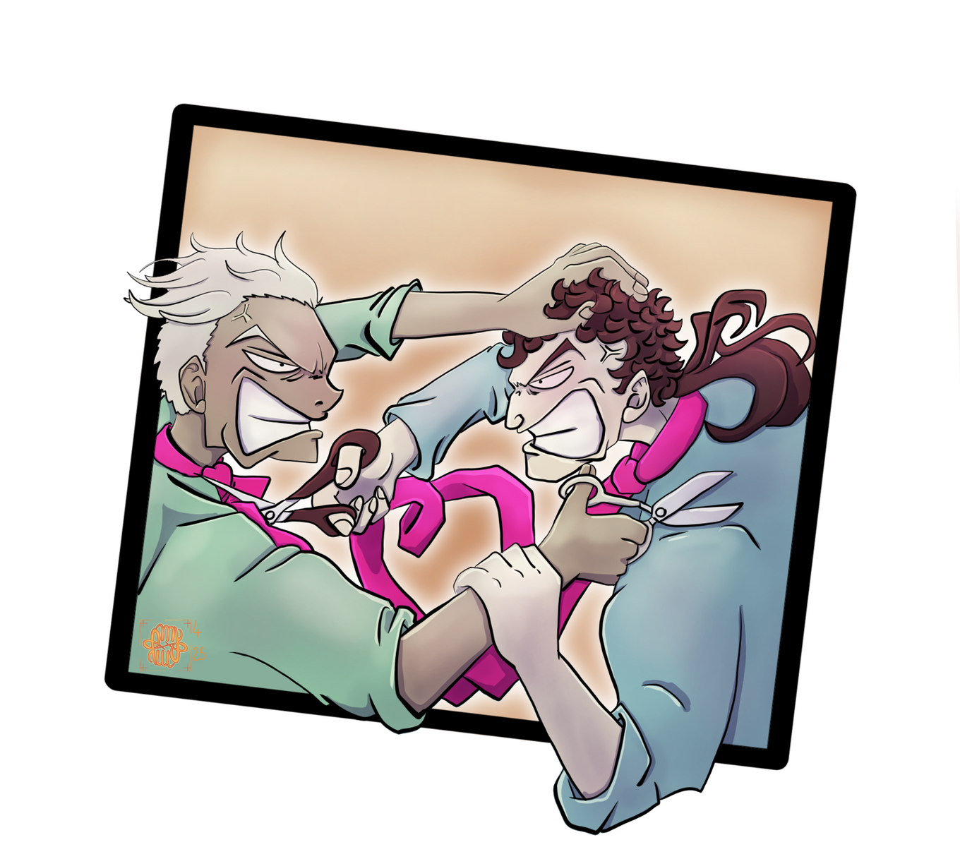 human, half body, simple shading, 1+ characters