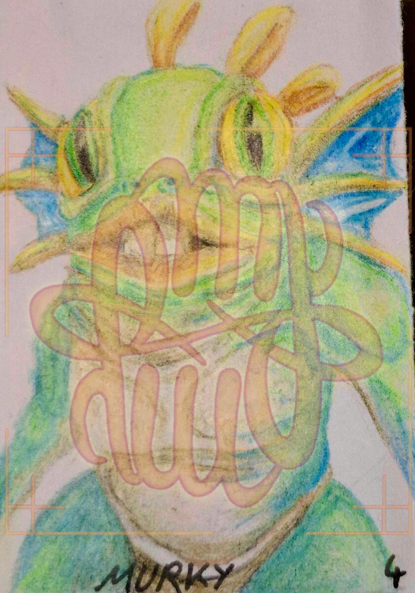 Inktober, murky, game, WoW, traditional, half body, creature, murloc, full shading