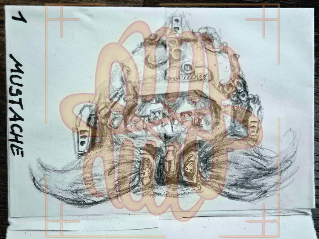 Inktober, mustache, object, space ship, Electric Callboy, traditional