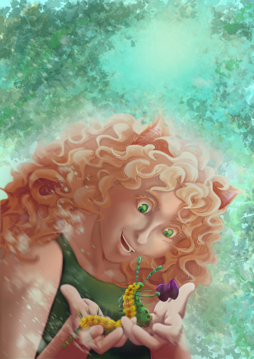 anthro, portrait, full render, semi realism