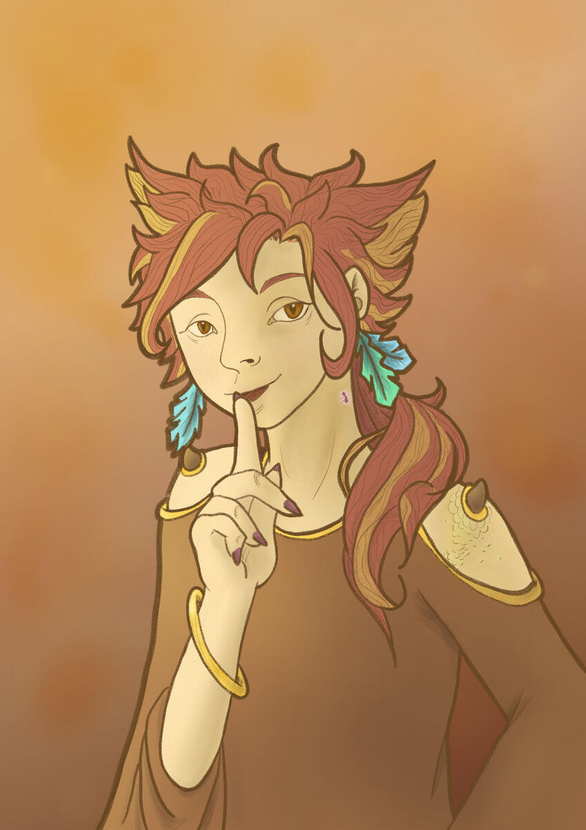 humanoid, half body, minimal shading, Art Nouveau