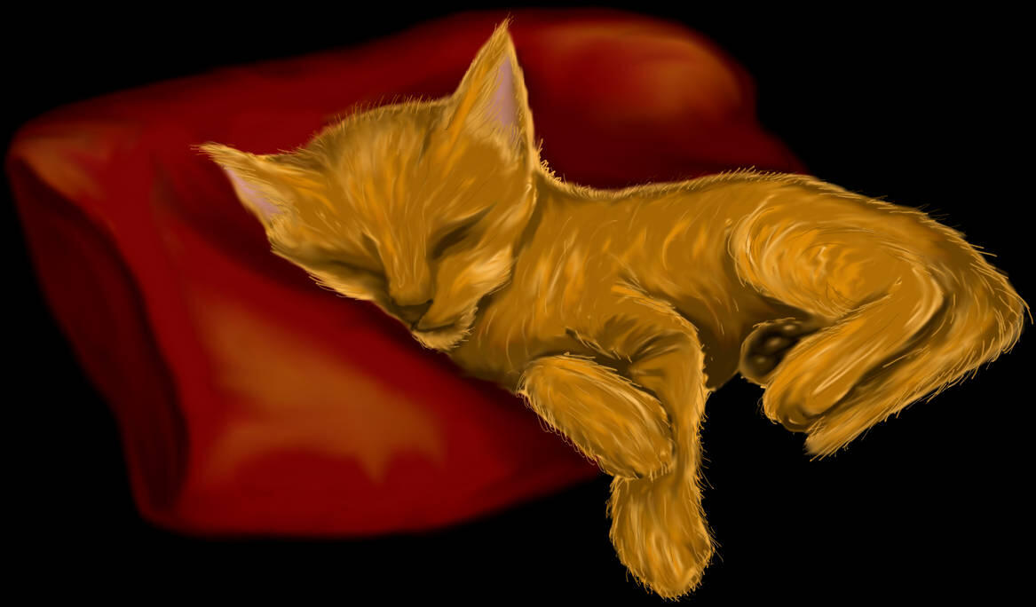 animal, cat, full body, full render, painterly