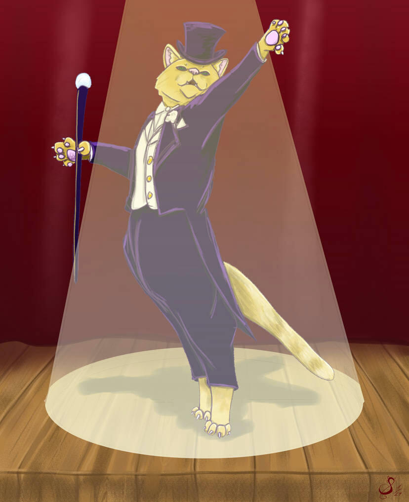 anthro, cat, full body, simple shading